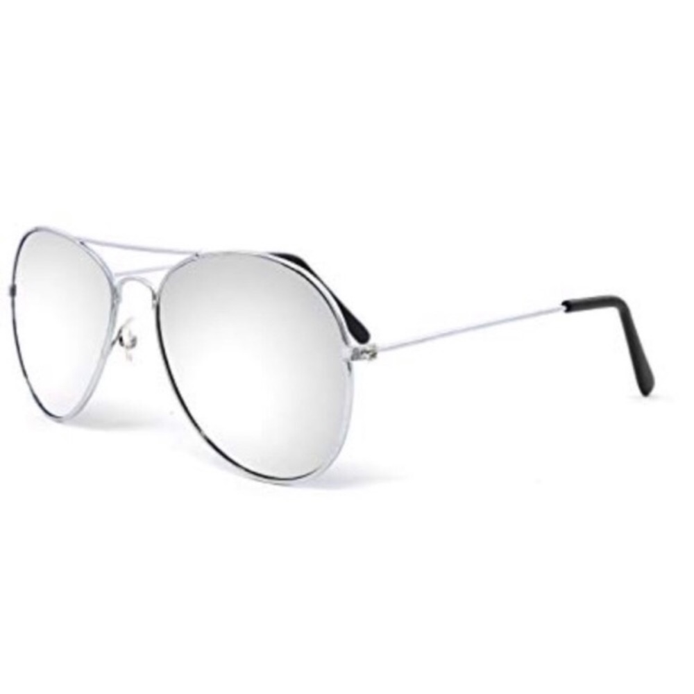 🆕 Oversized Silver Aviator Mirrored Sungla… - Picture 3 of 5